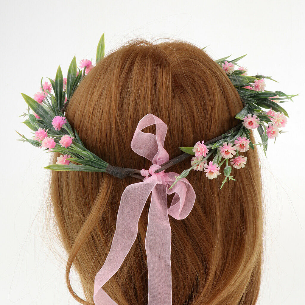 Bridal Silk Flower Wreath Headband Hairband Wedding Hair Accessories