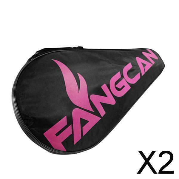2X Waterproof Tennis Racket Bag Cover Badminton Squash Shoulder Pack Pink