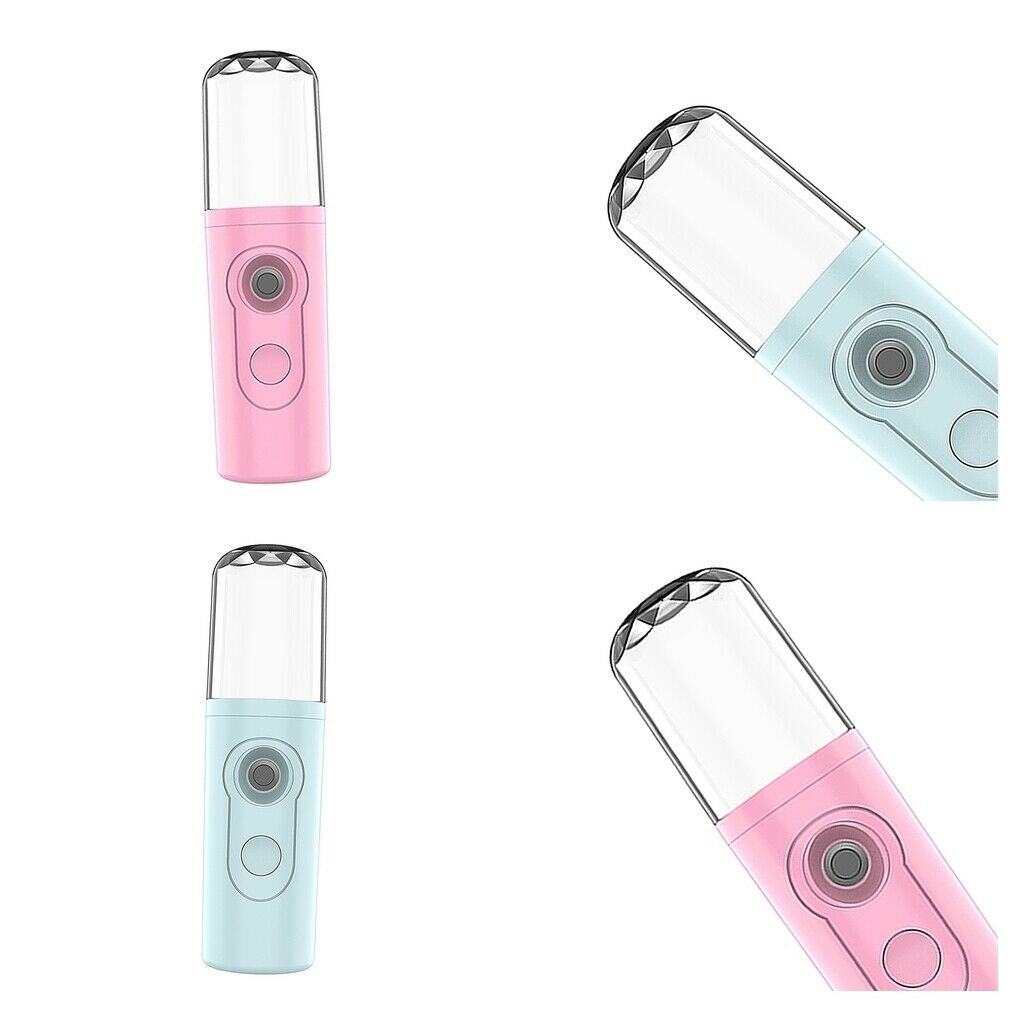 2 Pieces Facial Humidifier 30mL USB Nano Mist Face Sprayer Mister Salon