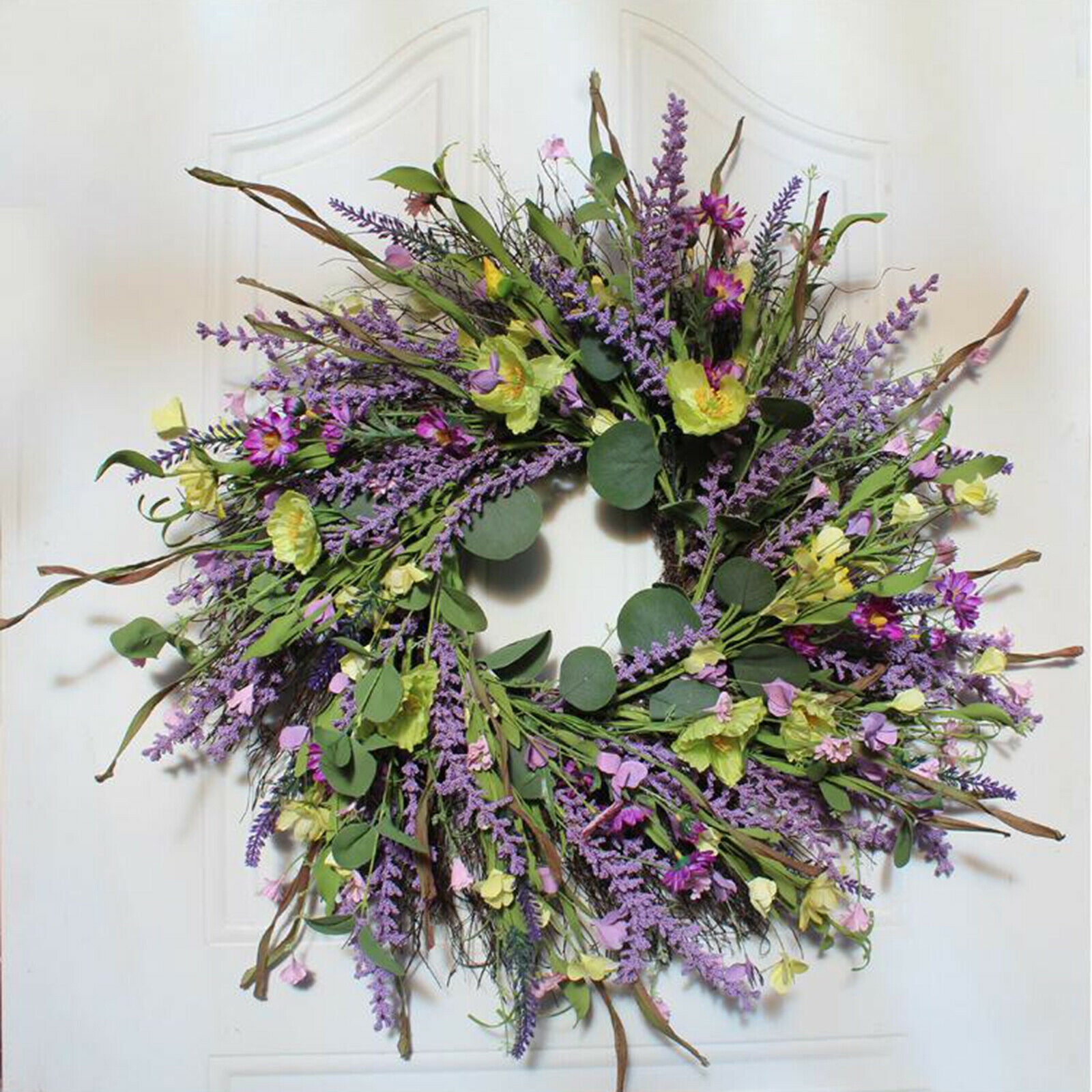 22'' Lavender Wreath Farmhouse Garland Front Door Window Festival Decor