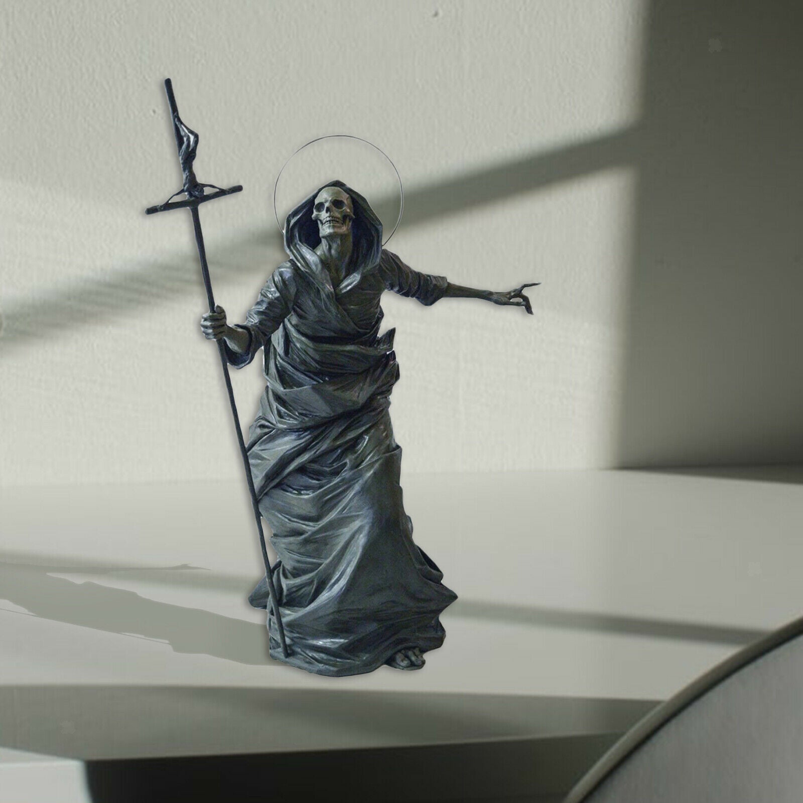 Hand-carved* Decorative Anime Action Figures ,Black Skeleton Guardians