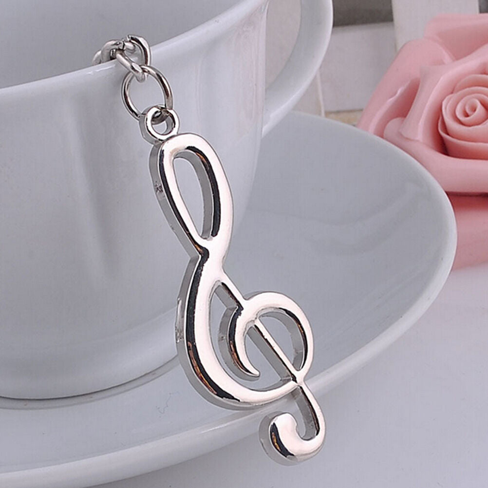 Creative Music Symbol Metal Keychain Ring Keyring Key Fob Funny Xmas Gif.l8