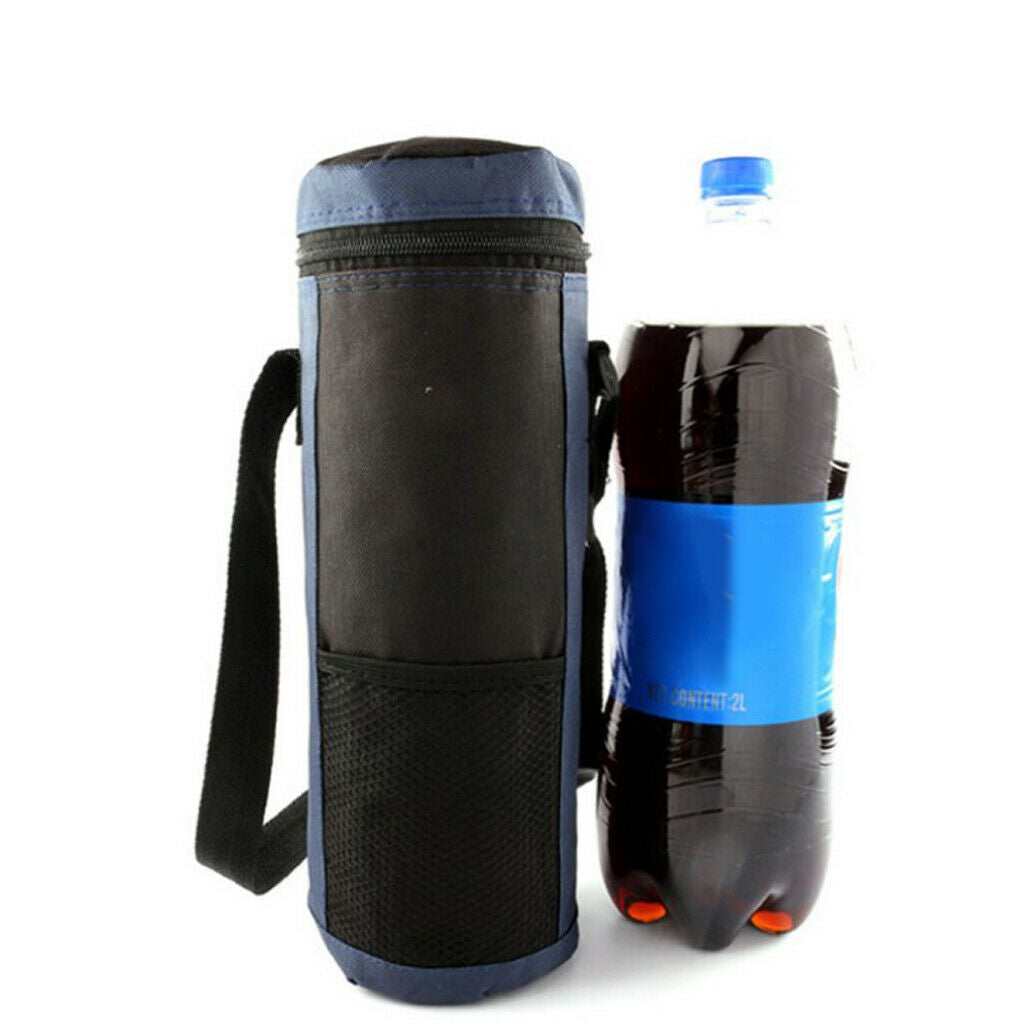 Pack of 3 Insulated Bottle Wine Carrier Hiking Lunch Cooler w/Strap 2L