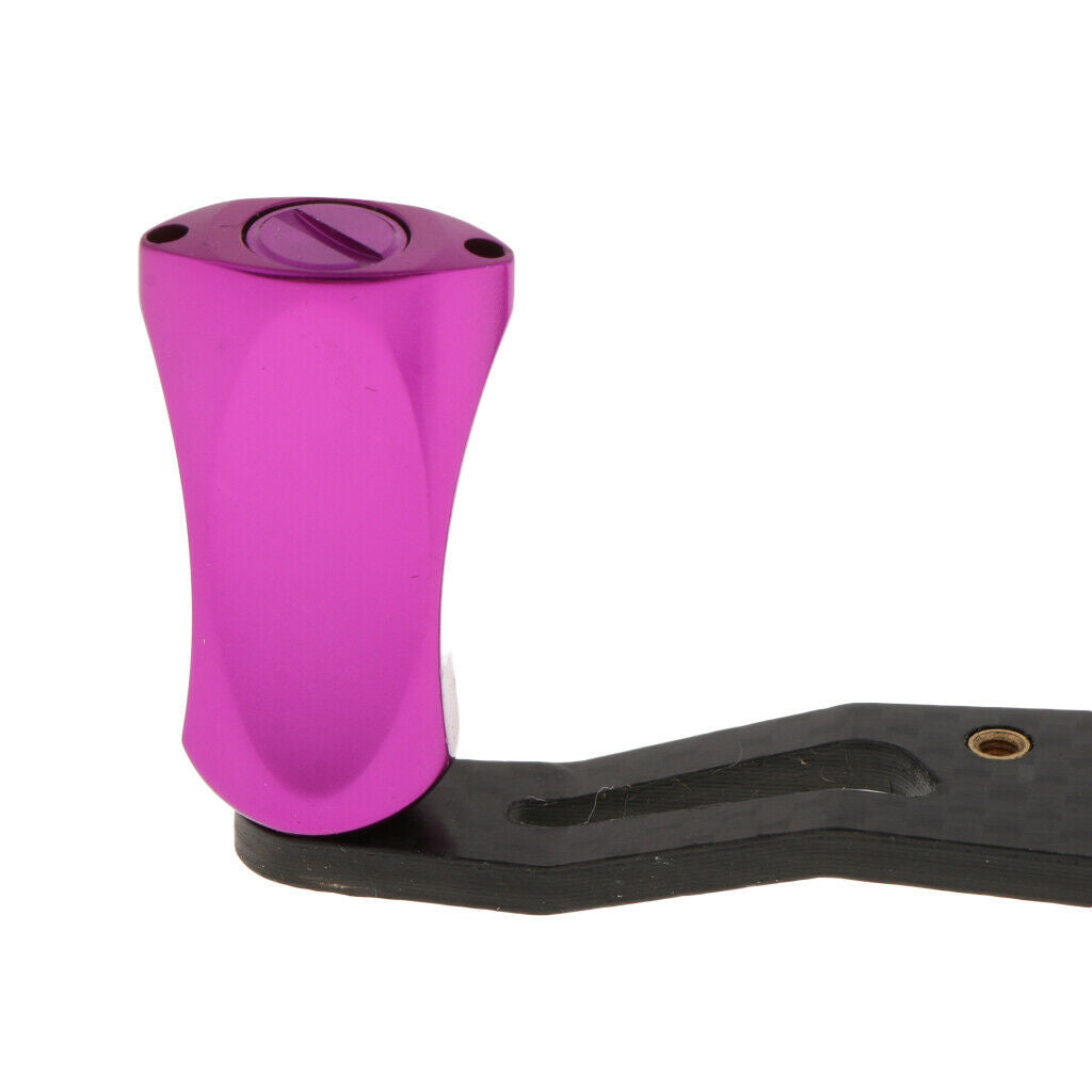 Carbon Fiber Fishing Reel Handle Aluminium Alloy Knob for Baitcasting Purple