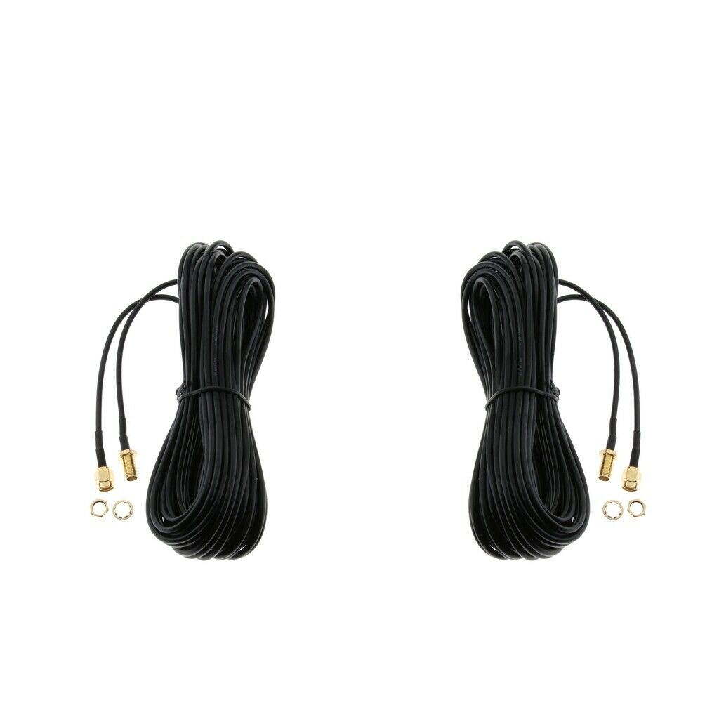 2xRP-SMA Male to Female Extension Cable Line 50 Ohms for WLAN Wifi Antenna#3