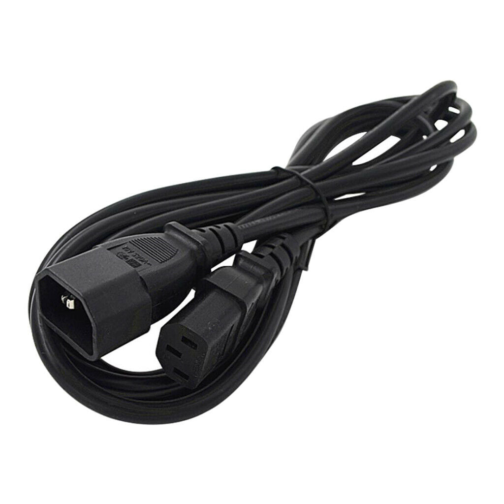 Black PVC IEC320 C14 Male to C13 Female C14-C13-Cable 200cm PDU Server Kit