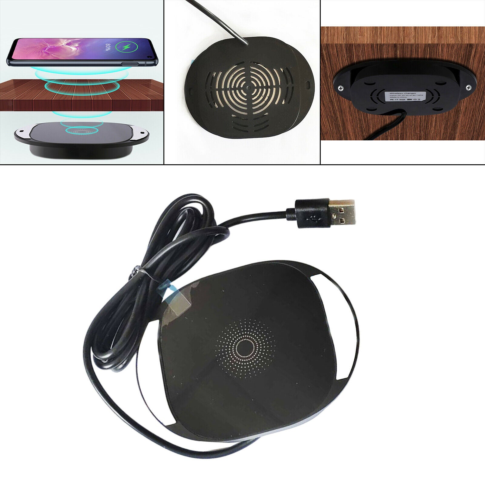 Qi Wireless Charger 20MM for All Phones Restaurant Bar Office Dining Tables