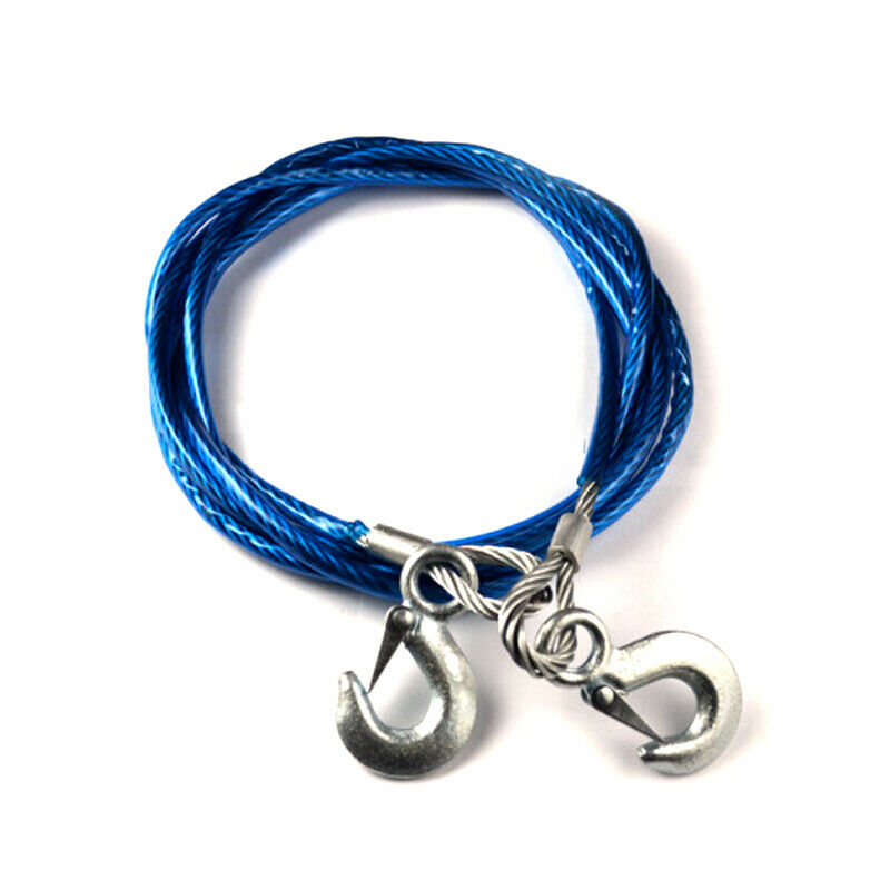 4 Meters Car Grab Hook Emergency Wire Tow Rope Universal 5 Tons Bearing Capacity