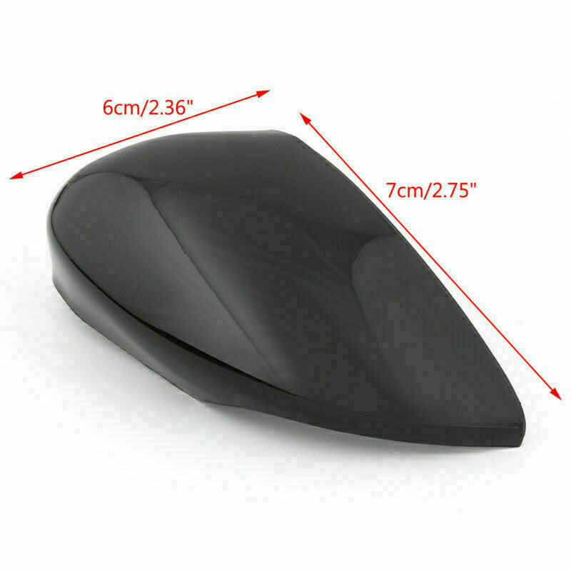 Right Side Car Rearview Mirror Cover Gloss For For Ford Fiesta 2009-15 Black CN