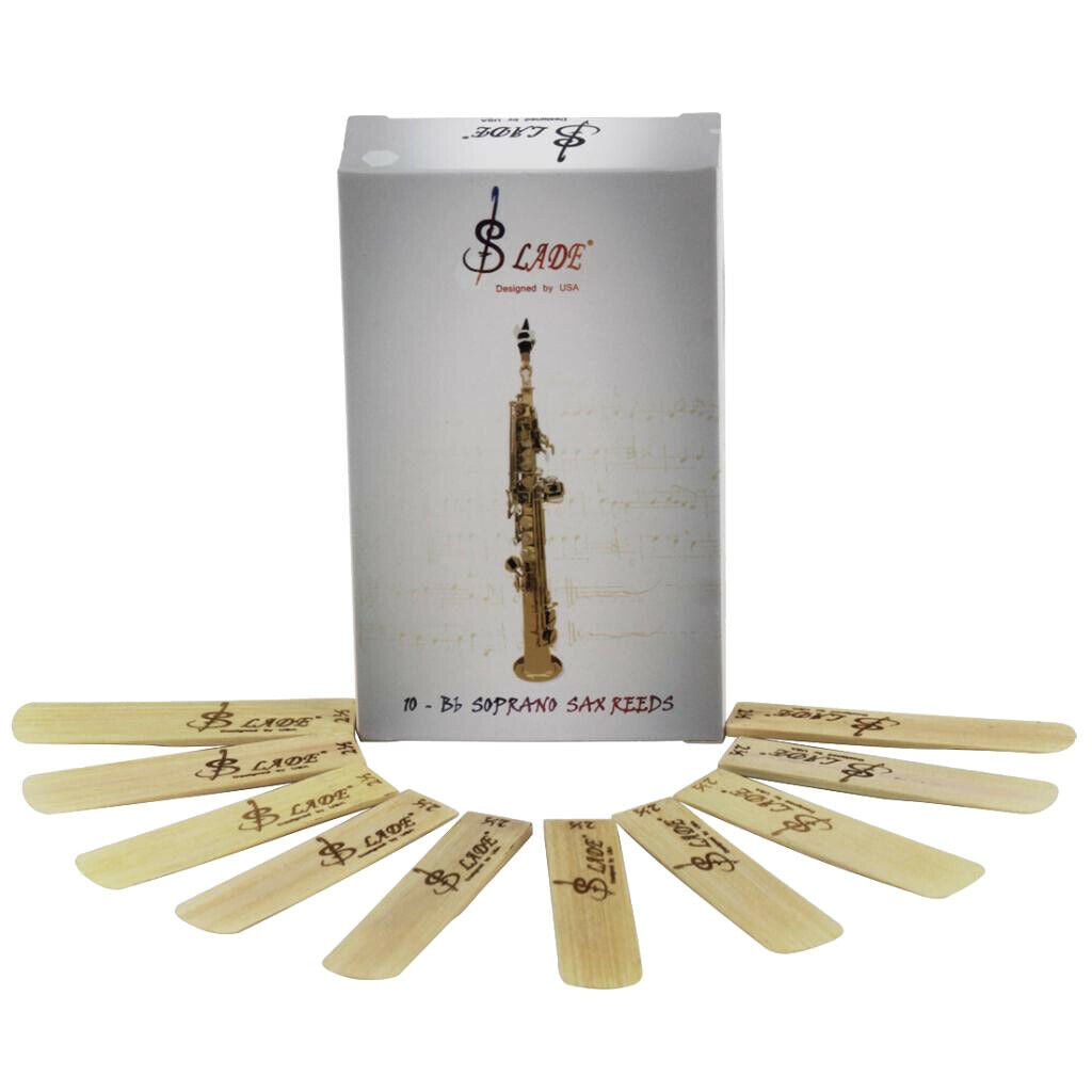 10 Pieces SLADE Saxophone Sax Reeds for Woodwind Instrument Parts Soprano