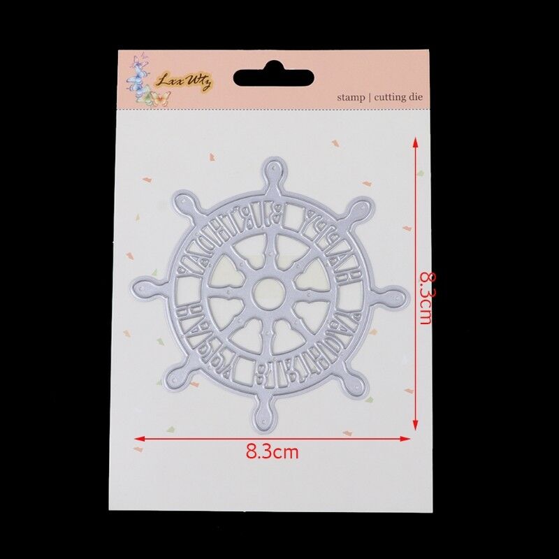 Happy Birthday Gear Cutting Dies Stencil Scrapbooking Paper Craft Card DIY Decor