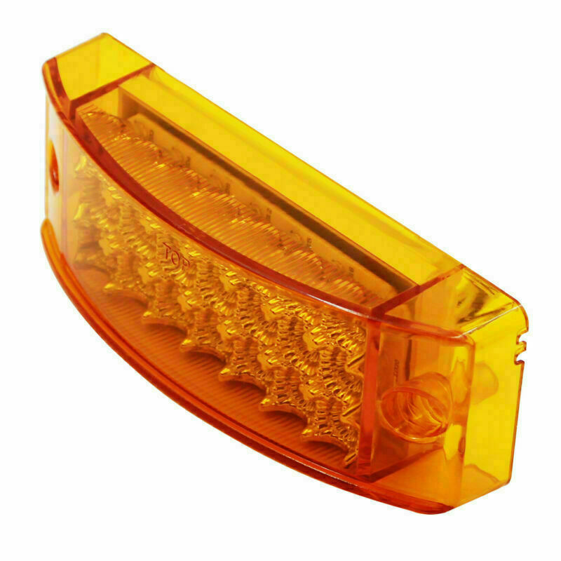 4x 12V Sealed 6" Amber 21 LED Side Marker Light Rectangle Truck Trailer Camper
