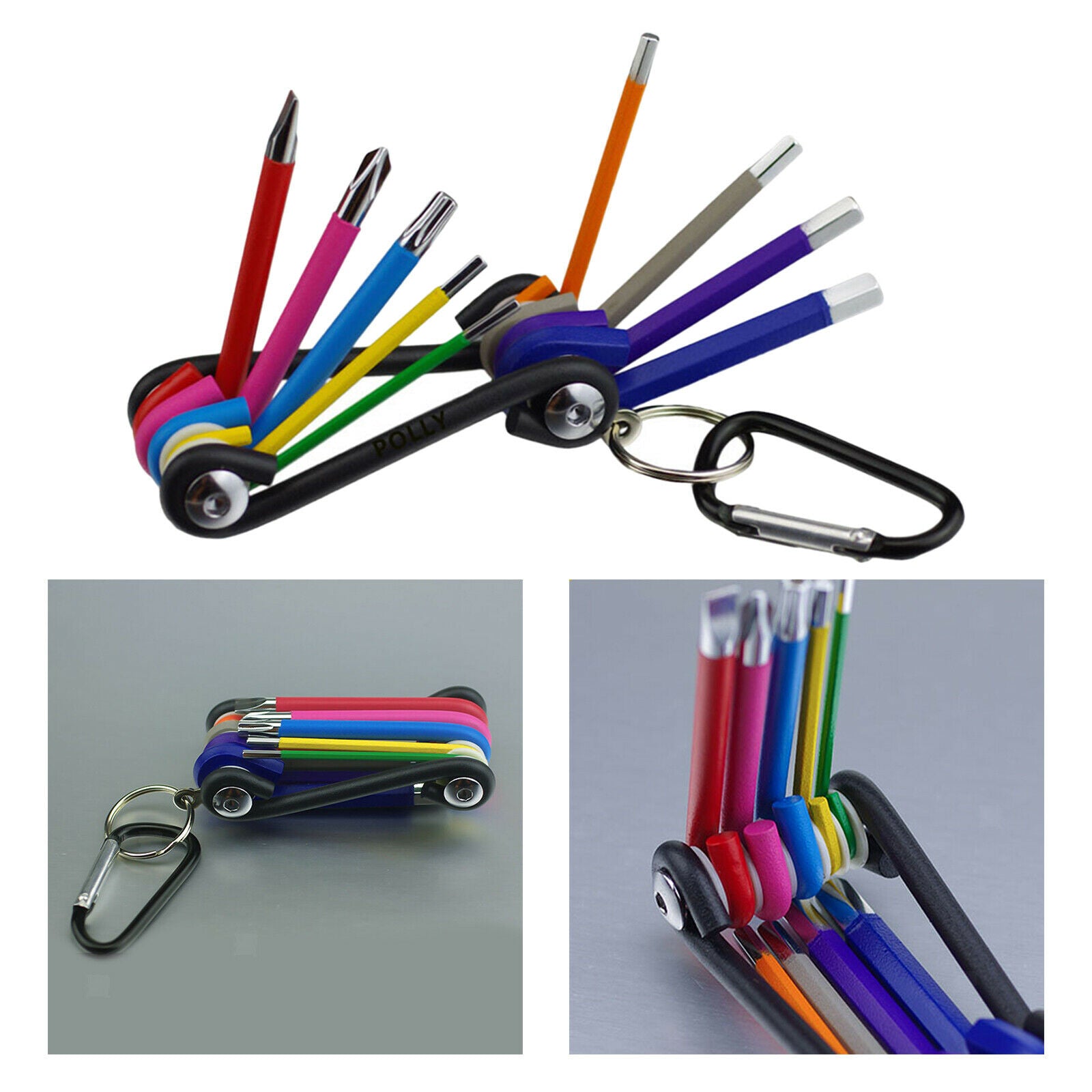 Foldable Allen Wrench Set Metric Portable Pocket Hex Wrench Multi-Tool