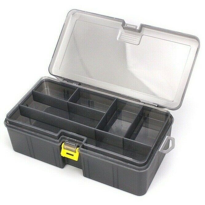 New Clear Plastic Fishing Lures Bait Storage Tackle Box Case Container Organizer