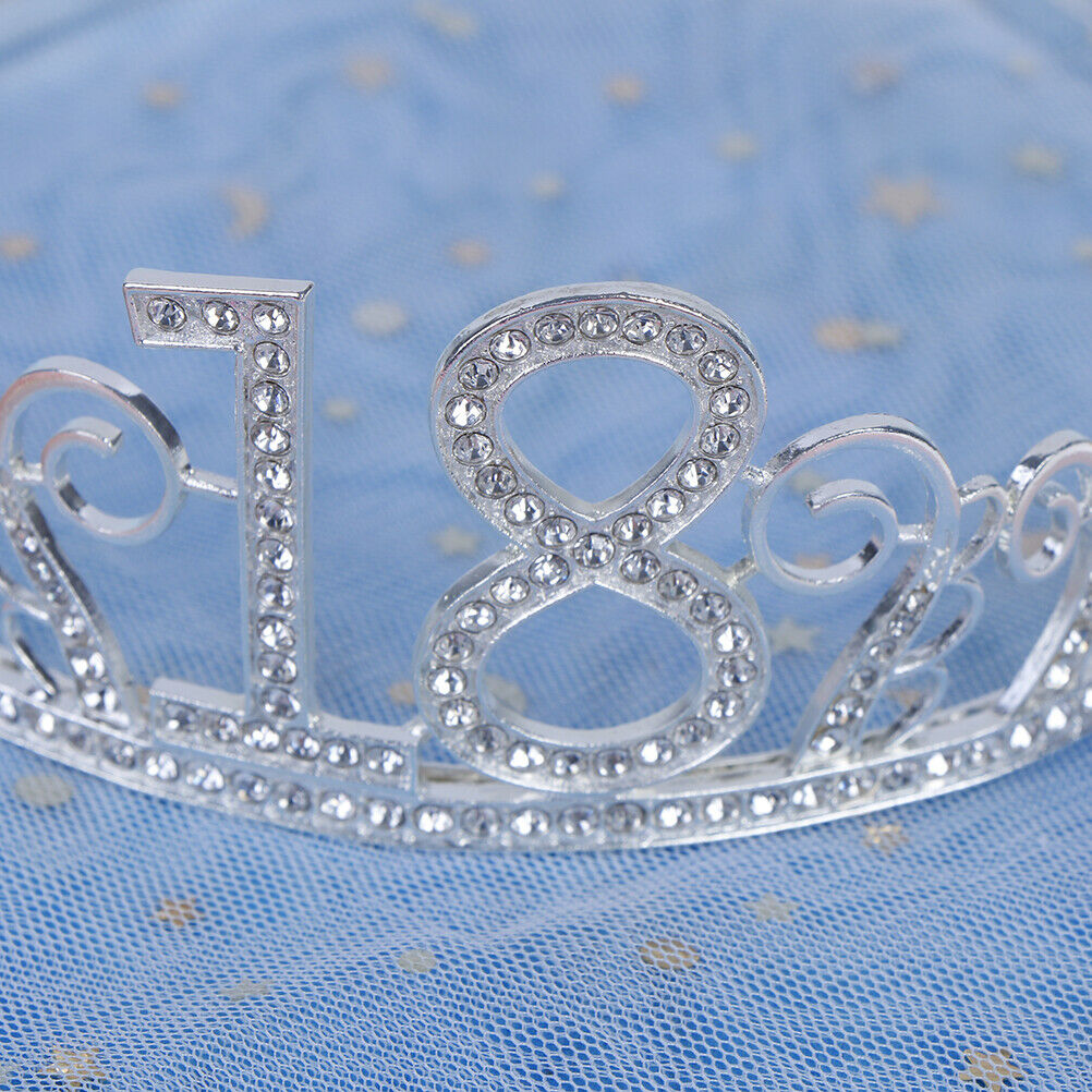 18 Years Old Birthday Crown Crystal Hairband Girl Tiara Princess HeadAccessor Fx