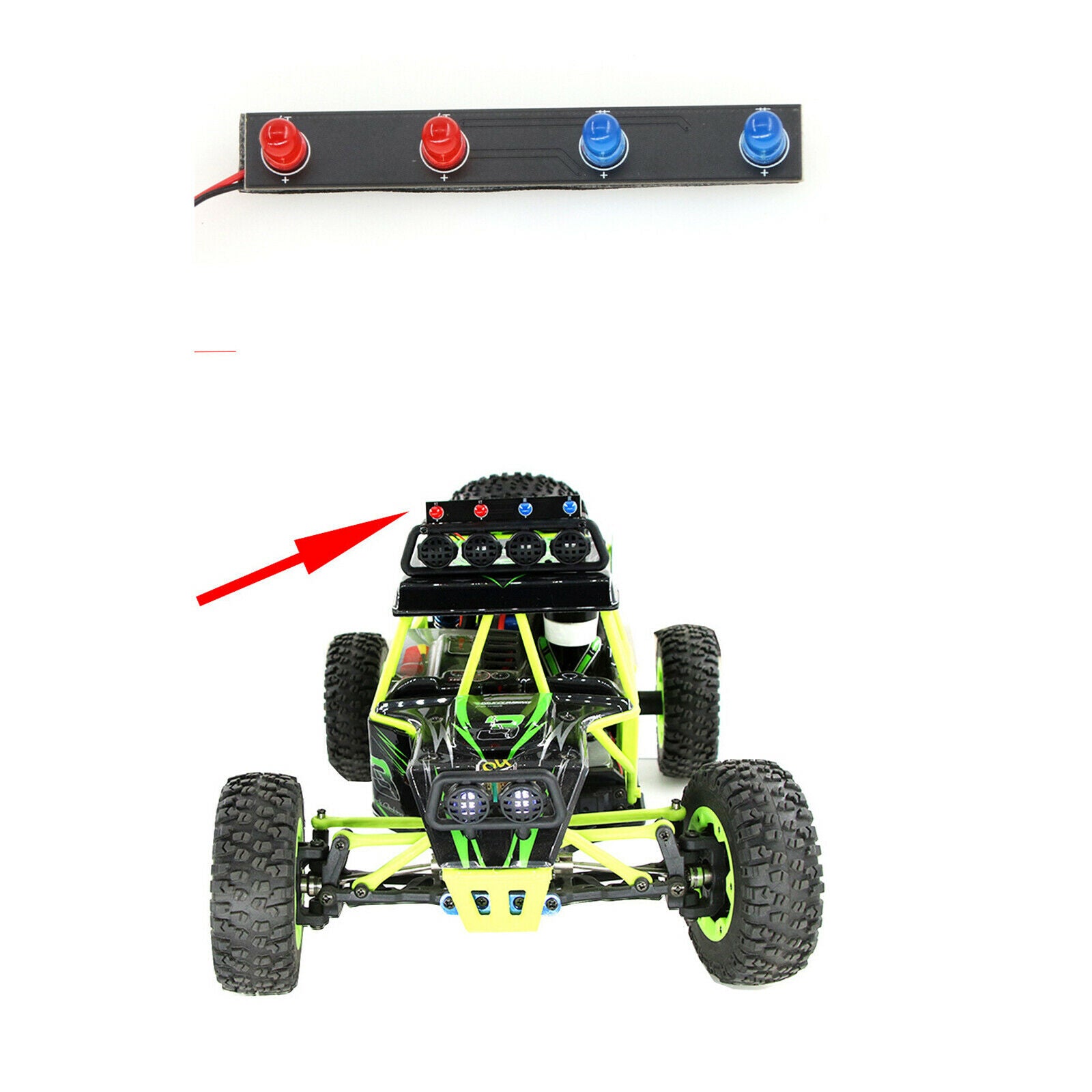 Car Roof Lights Warning Lights 0123 for WLtoys 12428 Remote Control Car