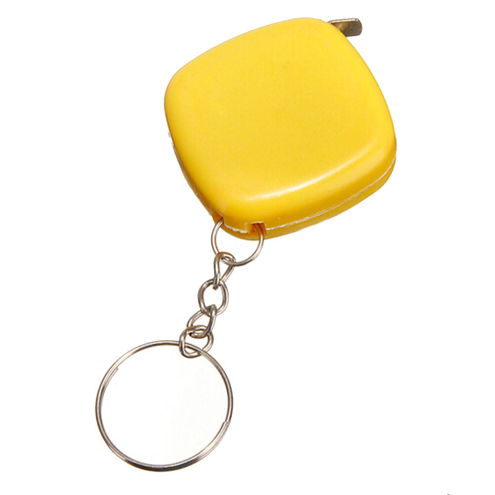 Mini Keychain Key Ring Easy Retractable Steel Tape Measure Pull Ruler 1.l8