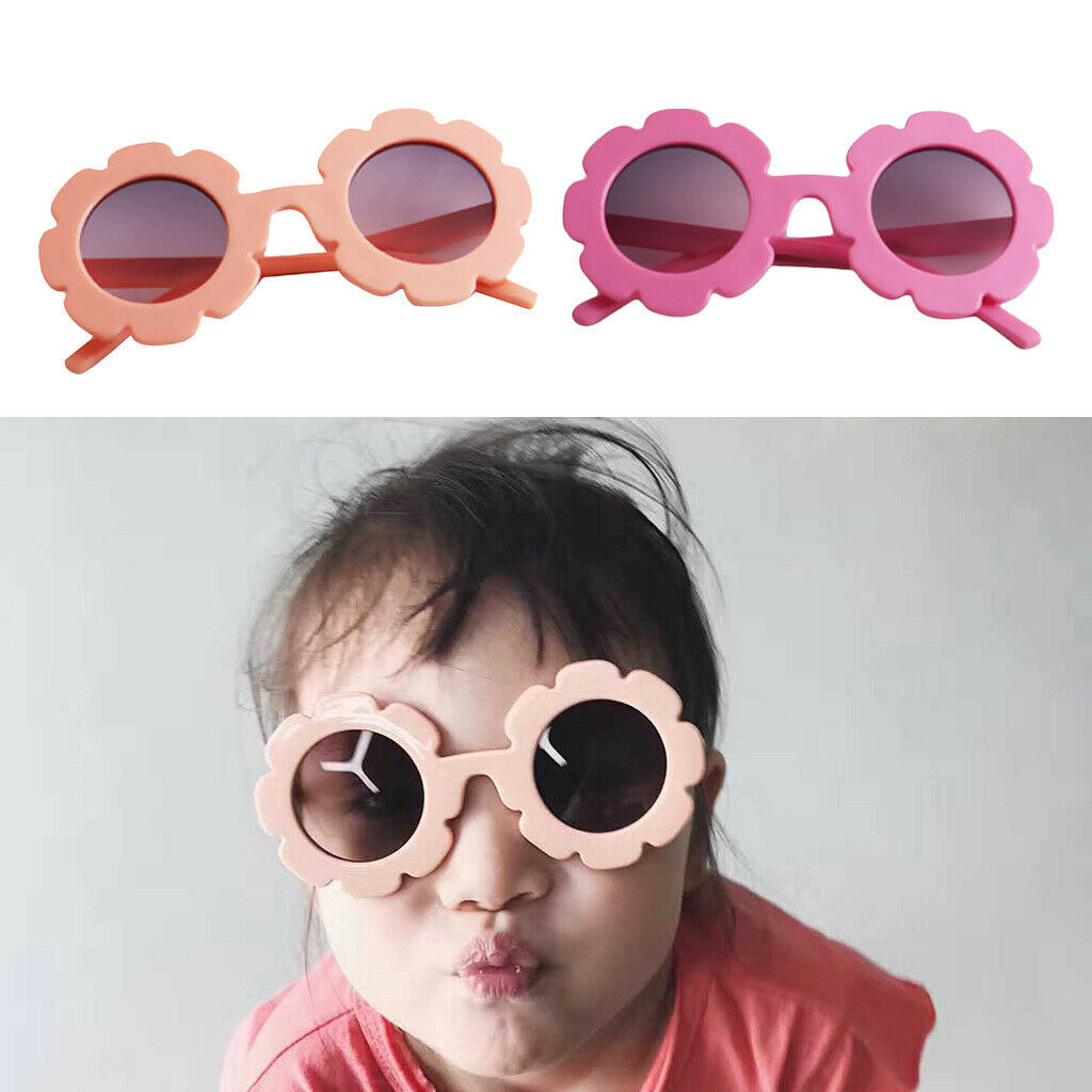 2pcs Fashion Cute Baby Kids Girls Round Sunglasses Toddler UV400 Eyewear