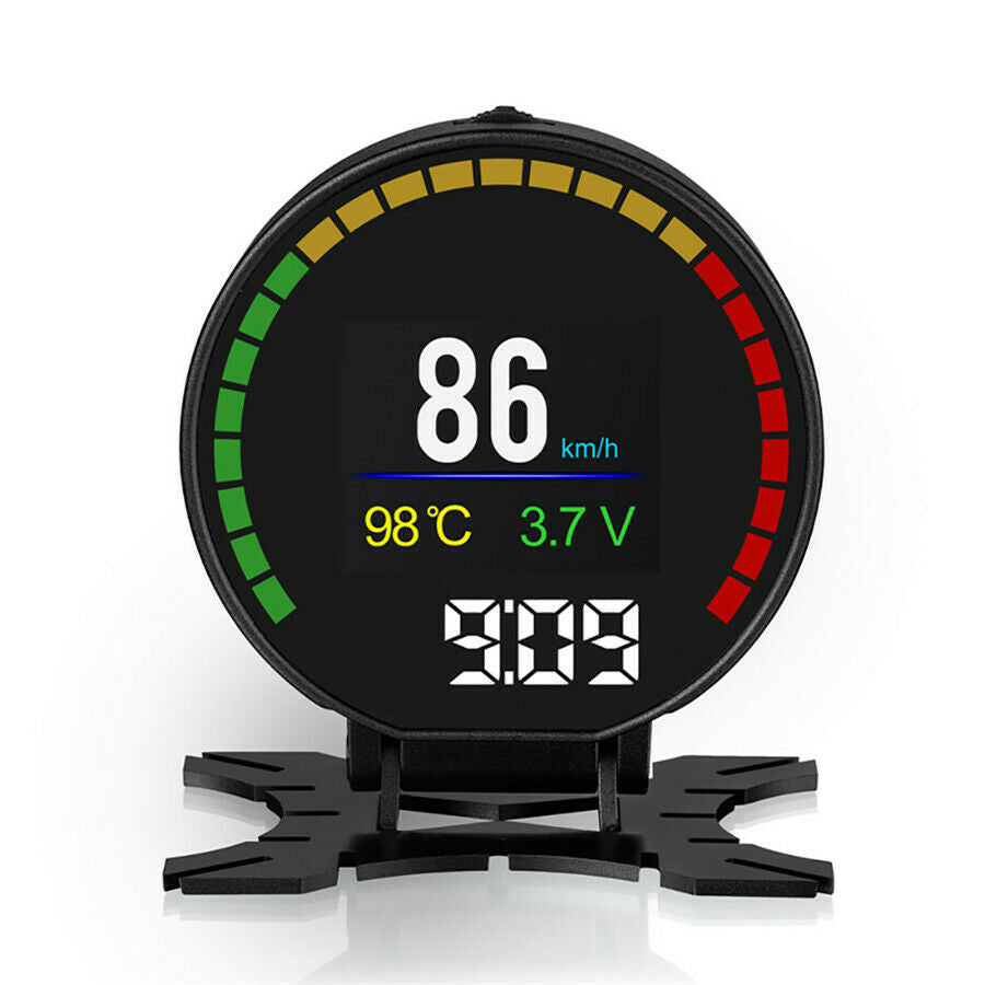 Multi-function OBD Smart Digital Gauge Car Head-up Monitor Display Speed/Temp