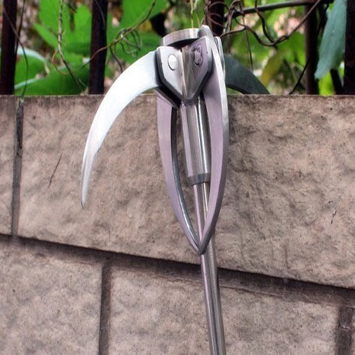 400KG Load Stainless Steel Outdoor Climbing Carabiner Folding Grappling Hook