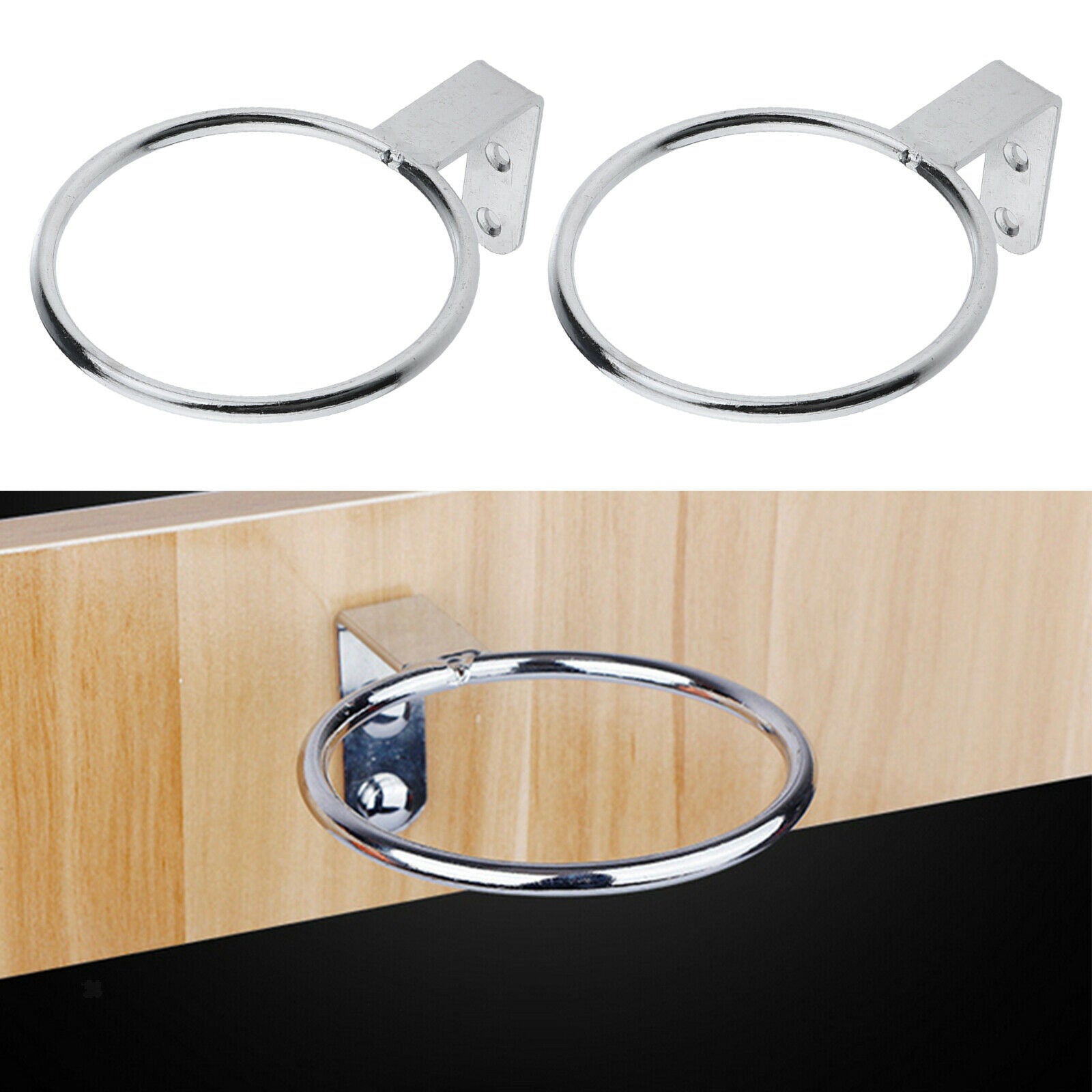 2Pcs Hair Dryer Holder Bracket Storage Organizer for Bathroom Hairdresser