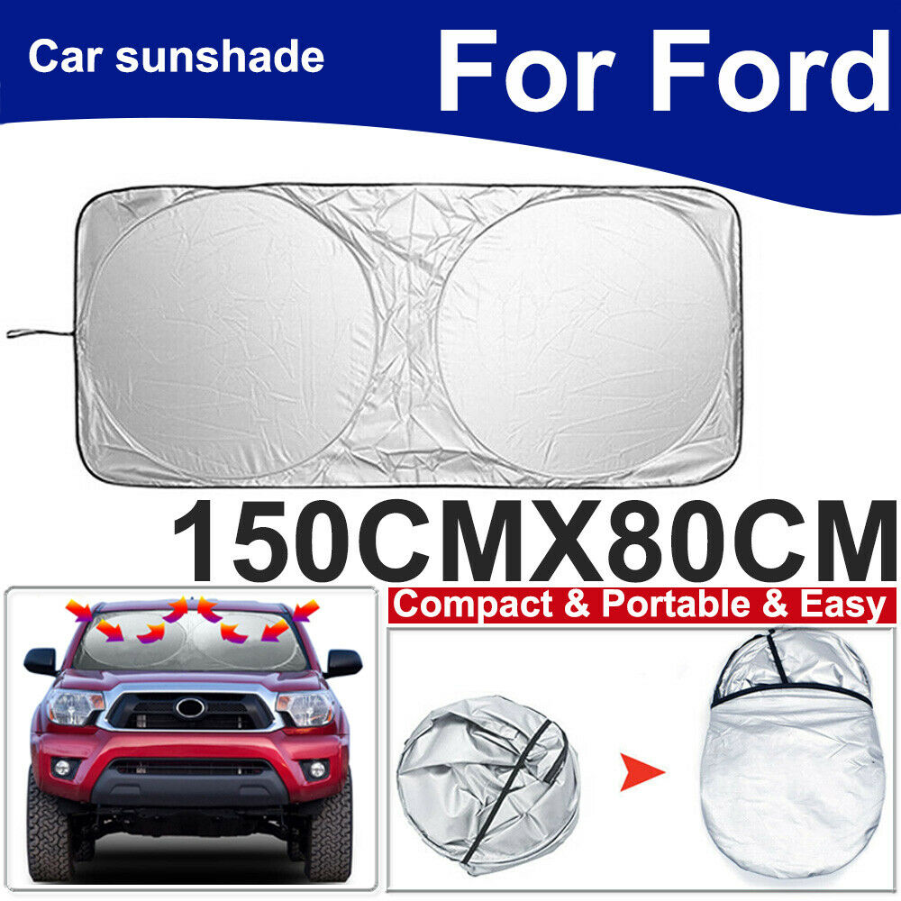 For Ford Car Windshield Sun Shade UV Block Shield Foldable Window Cover 150x80CM
