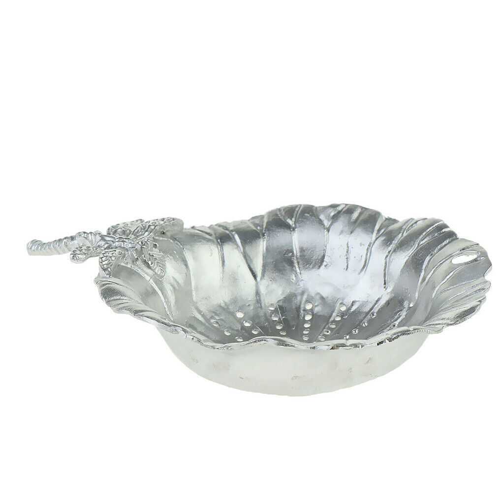 2pcs Pure Tin Tea Filter Strainer Leaf Shaped Kungfu Tea Set Accessory