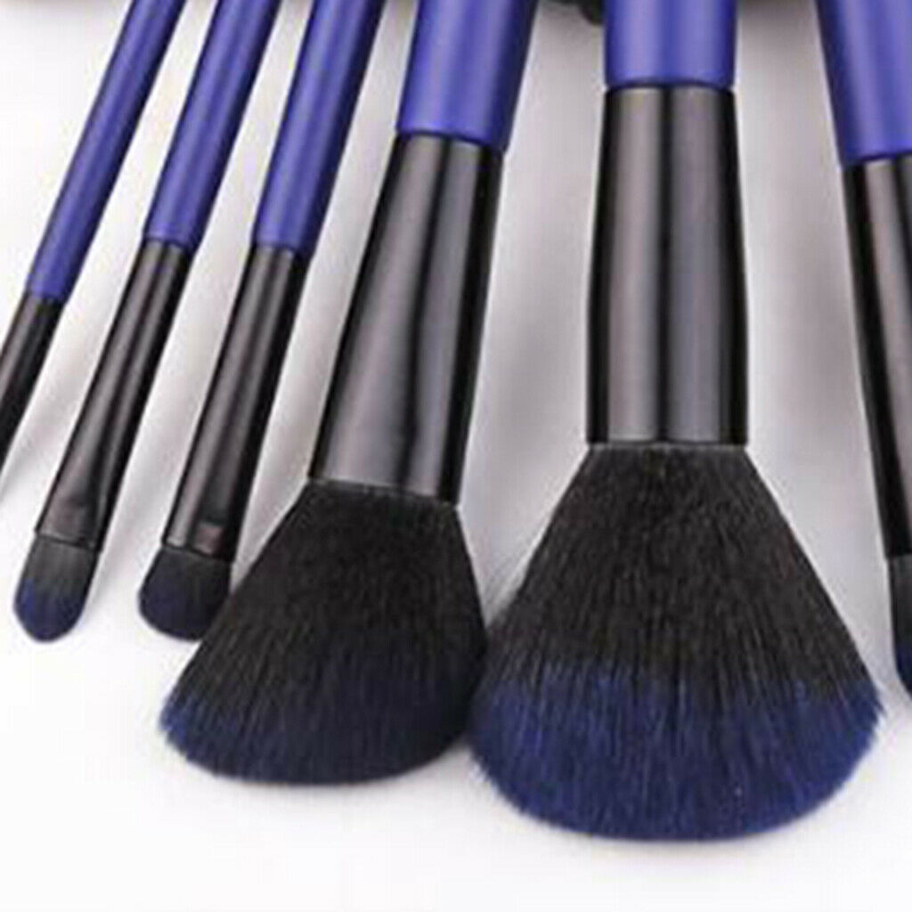10 Pcs Makeup Brush Set for Eye shadow Blusher Face Powder Foundation Blue