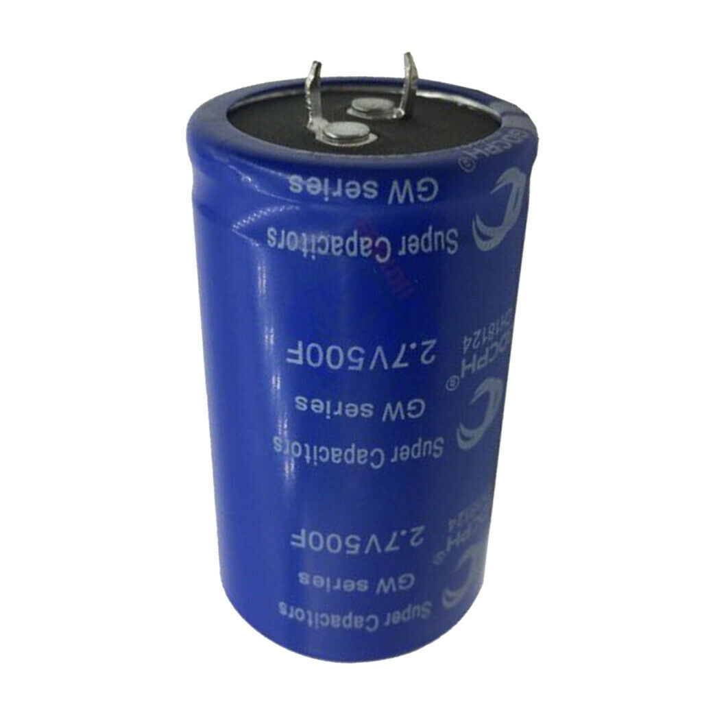 Blue Super Farad 2.7V Car Capacitor Ultracapacitor 60x35mm High Frequency