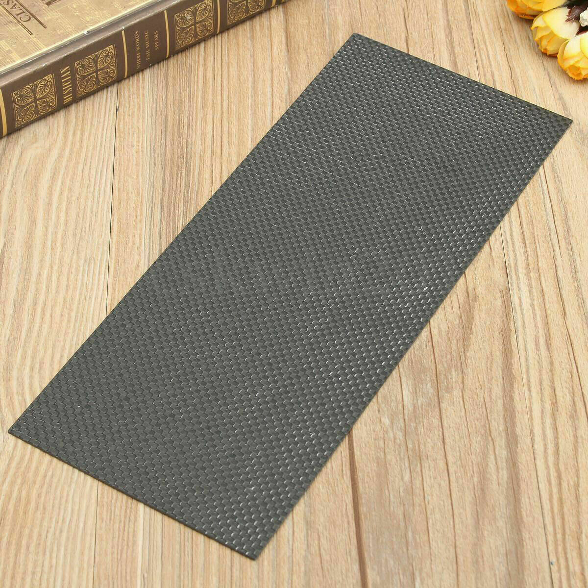 Carbon Fiber Plate Panel Sheet 100% 3K Weave Glossy Plain 100x250x1mm Black L