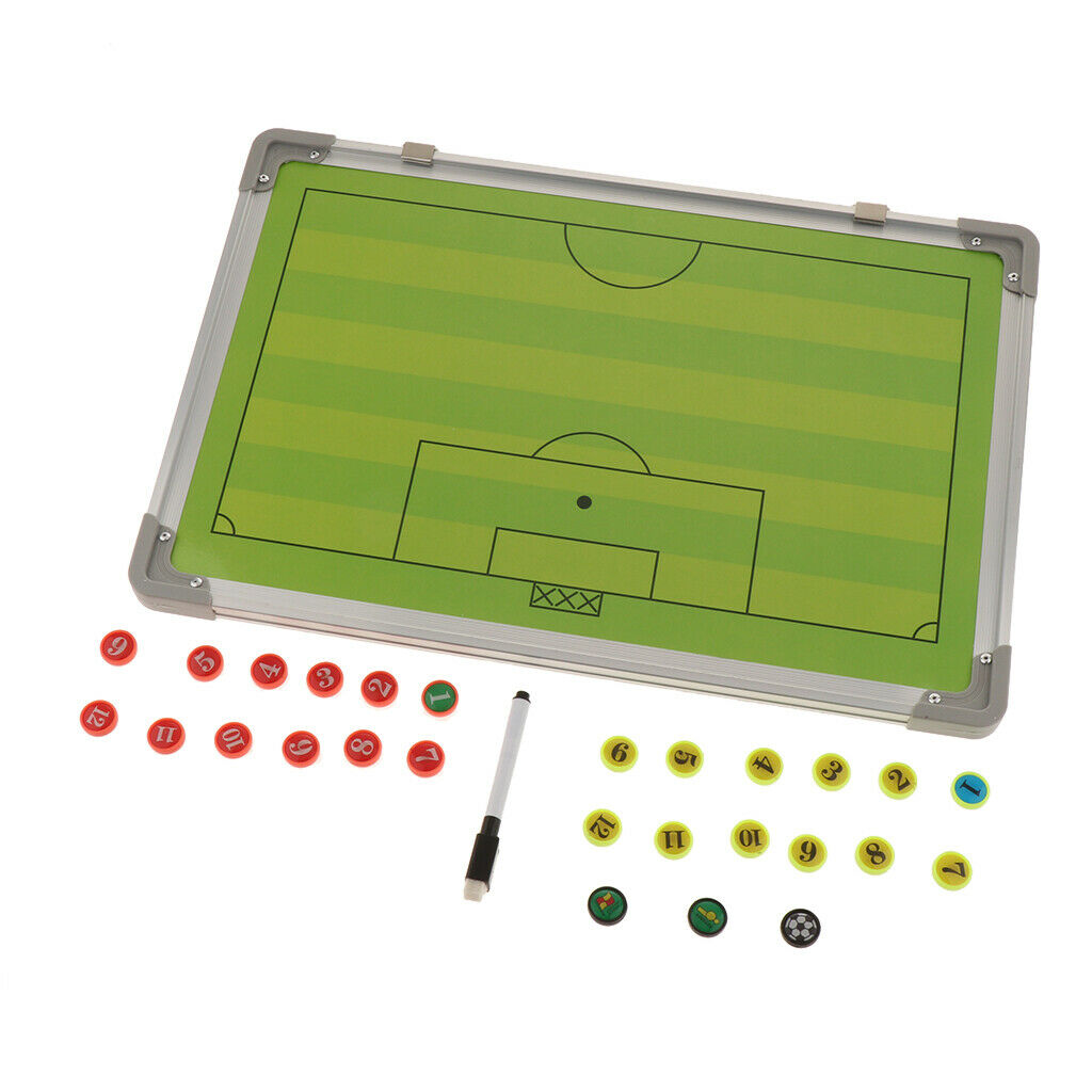 Football Coaching Board Dry Erase Strategy Kits Magnetic Teaching Clipboard for