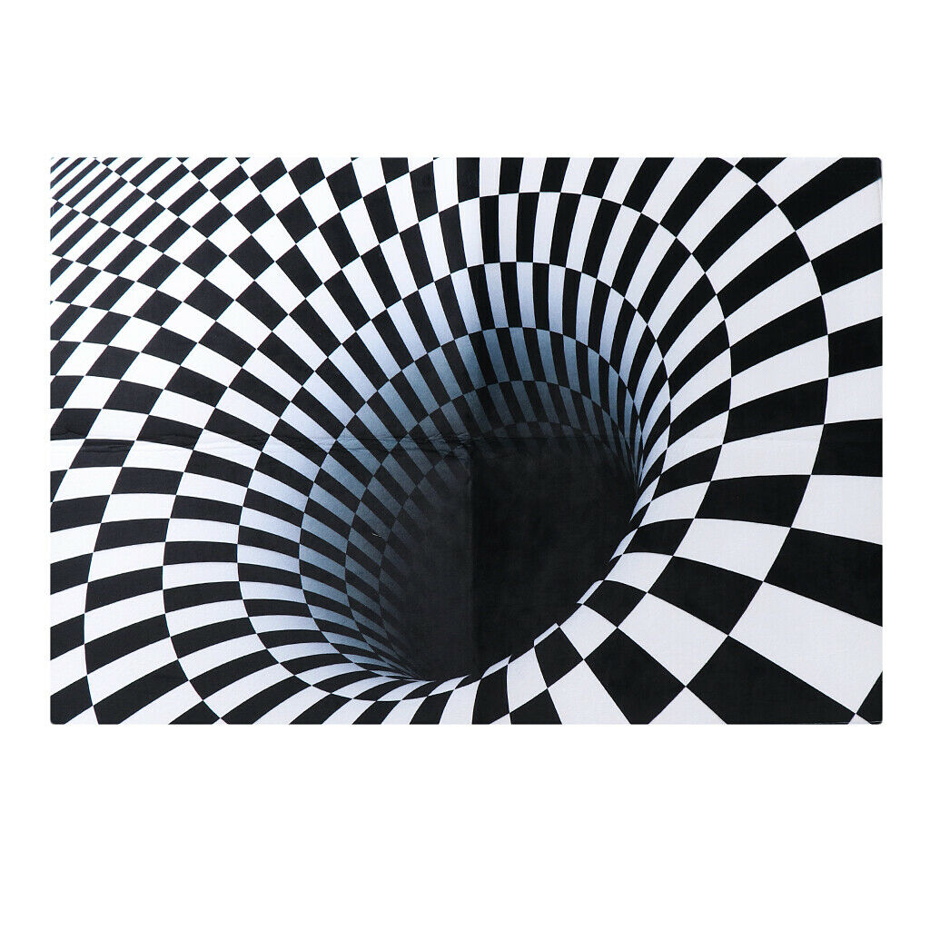 Black &White Floor Rug Mat Area Rugs Carpet 150 x 100cm/59 x 39.4