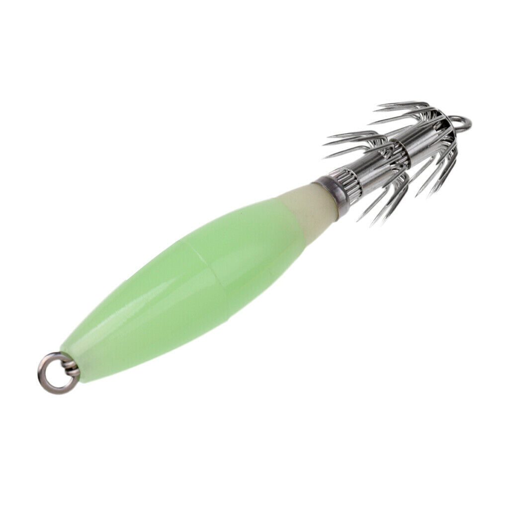 Octopus Squid Jig Hook 9.5cm Glow in Dark 32 Hook Design Umbrella-shaped