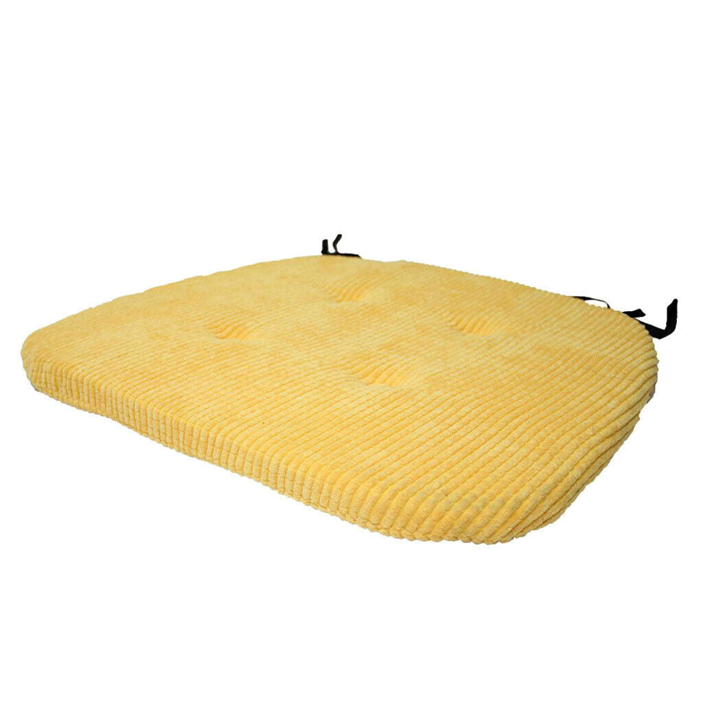 2-Piece Yellow Non- Polyester Seat Cushion with Ties 16 X 16 Inch