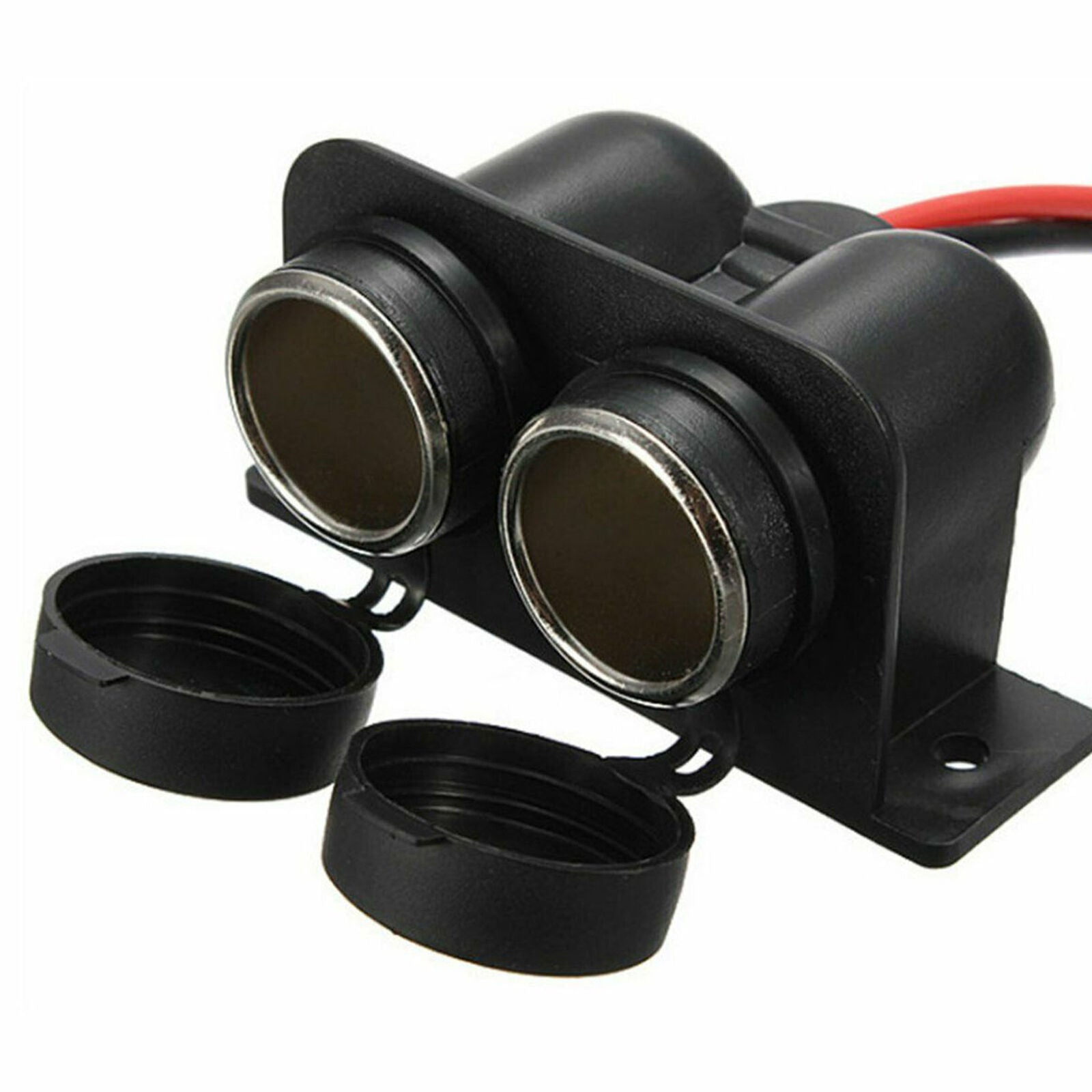 12V Car Motorbike Lighter Dual Female Socket Outlet Power Waterproof