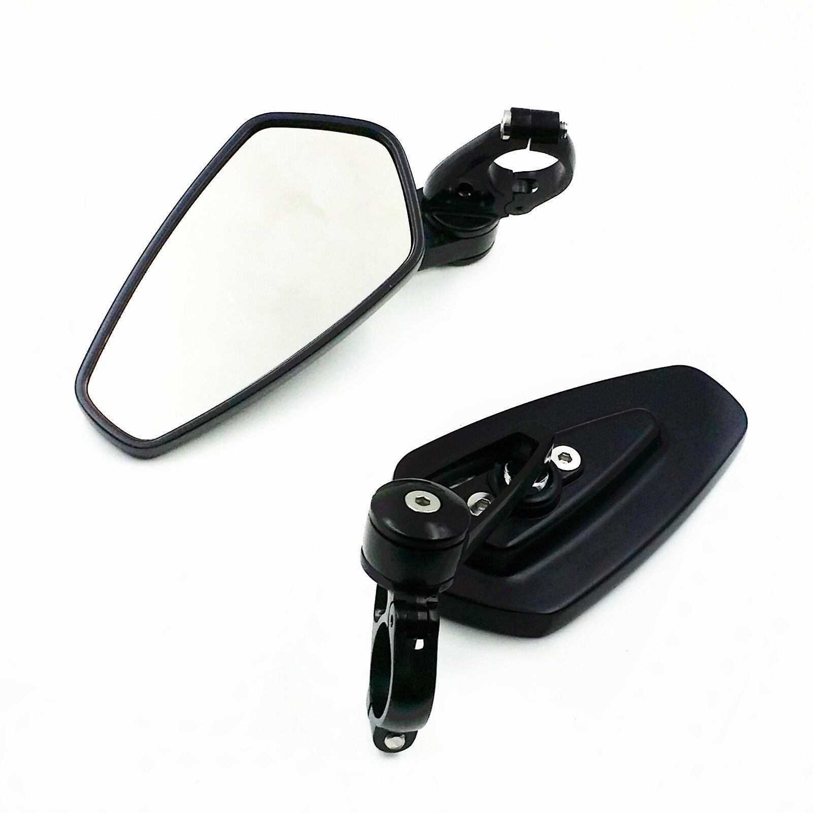 Street Motorcycle 7/8" 22mm Bar End Rearview Mirror Cafe Racer Bobber Cruiser KL