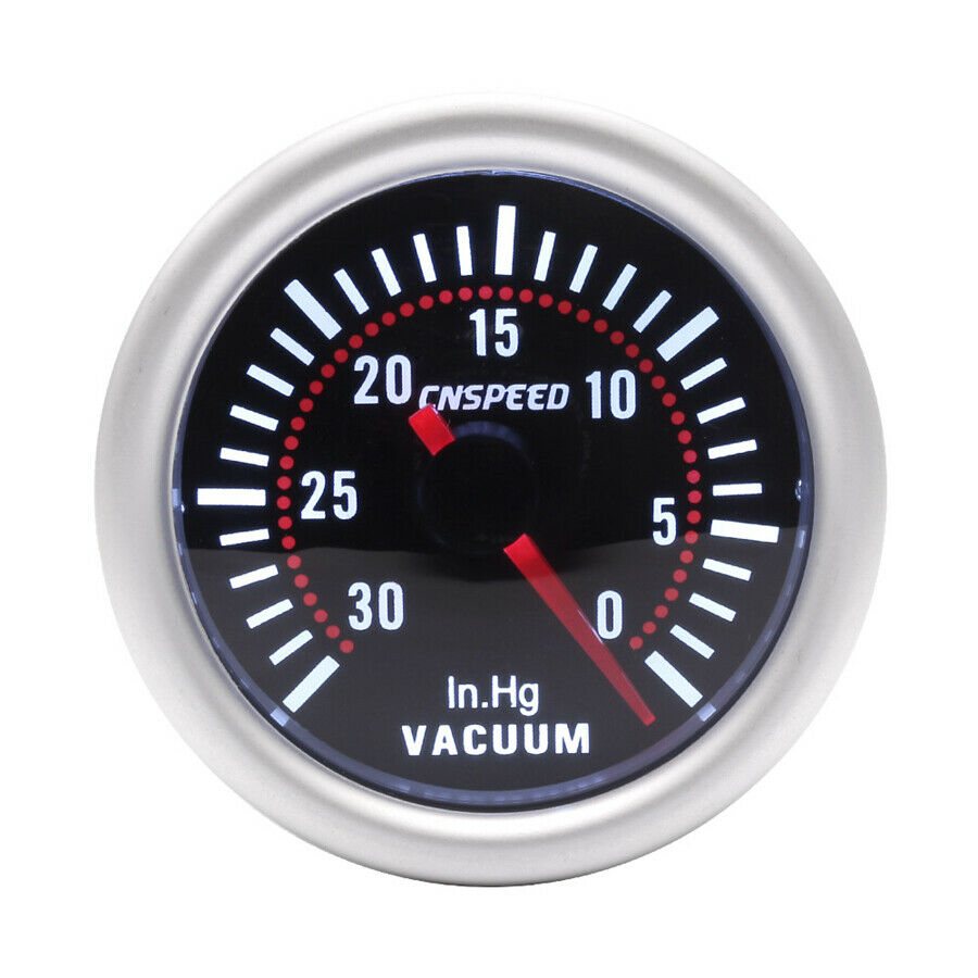 2" 52mm LED Car Auto Vacuum Digital Gauge Meter 30-0 In.Hg Smoke Len Universal
