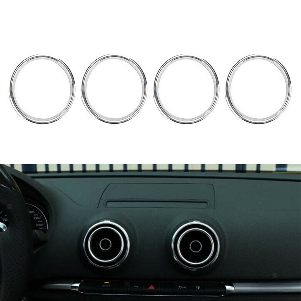 8 Pieces Air Vent Outlet Rings Decoration Cover for Audi A3 Easy install