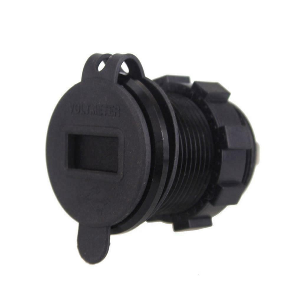 Car Motorcycle 5V 2.1A+1A Dual USB Power Chargers w/ Red LED Voltmeter Black