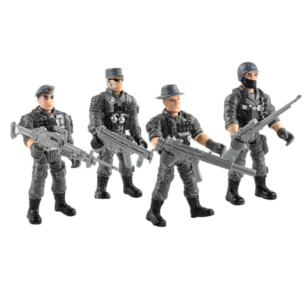 4pcs Marine Corps Soldier Military Scene Sand Table Layout Collection Gift