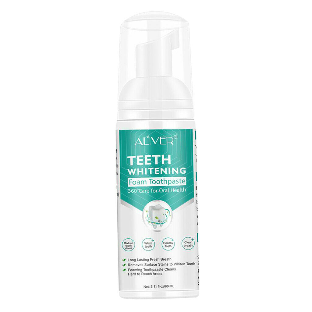 Clean Teeth Whitening Mousse Foam Toothpaste Cleaning Gums Freshen Breath 60ml