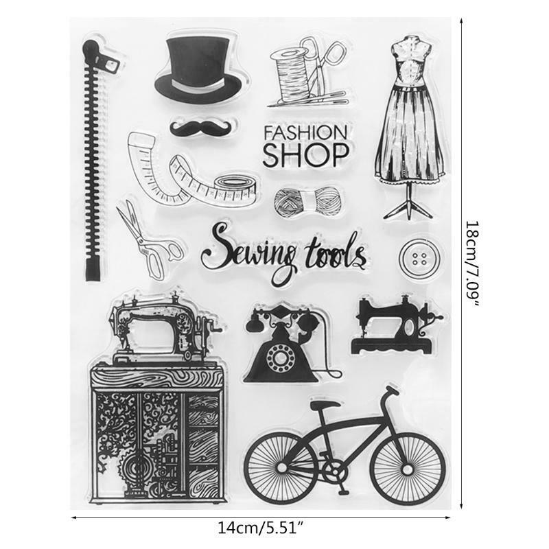 Tailor Shop Silicone Clear Seal Stamp DIY Scrapbooking Embossing Photo Album