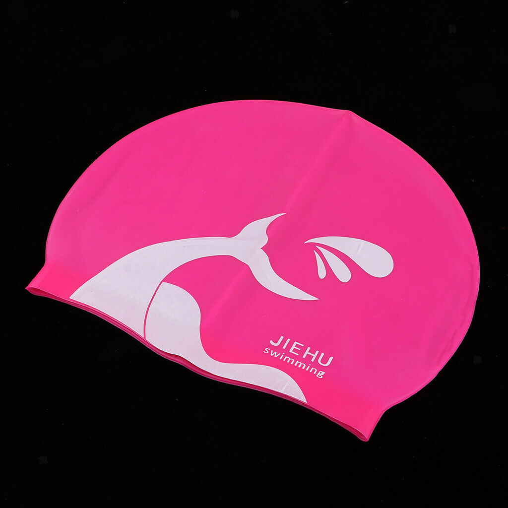 Swim Caps Waterproof Unisex Premium Silicone No-Slip Swimming Hat Pink
