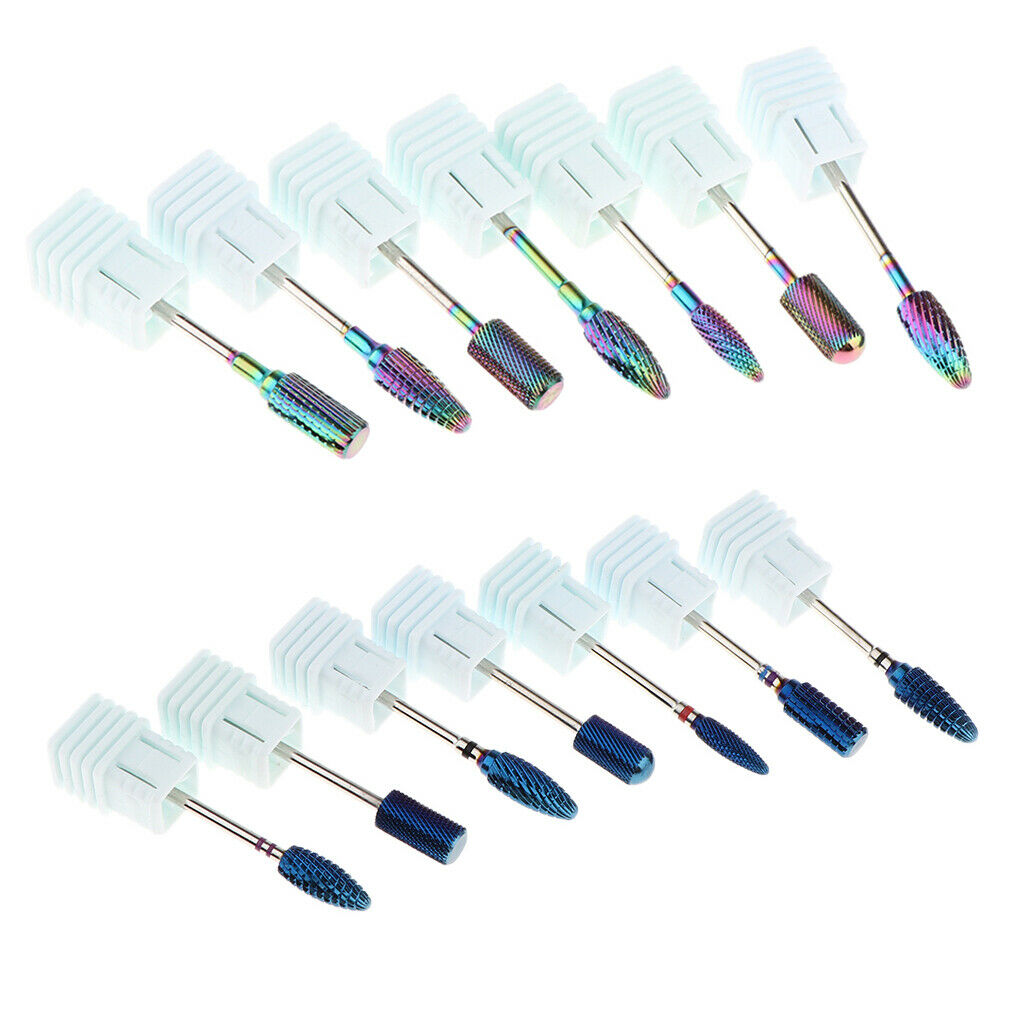 7pcs Nail Files Drill Bit Acrylic UV Gels Removing Manicure Grinding Head