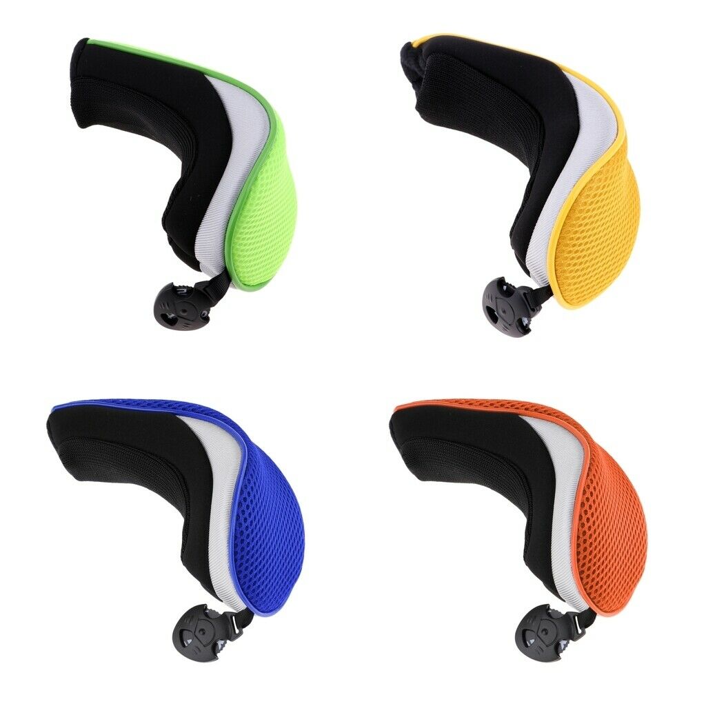 4x UT Golf Club Head Covers 2 3 4 5 7 X with Interchangeable No. Number Tag