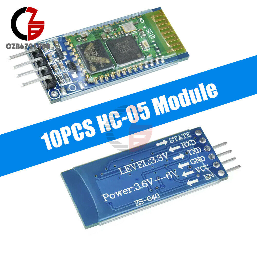 10x HC-05 Wireless Serial 6Pin Bluetooth RF Transceiver Module RS232 for Arduino