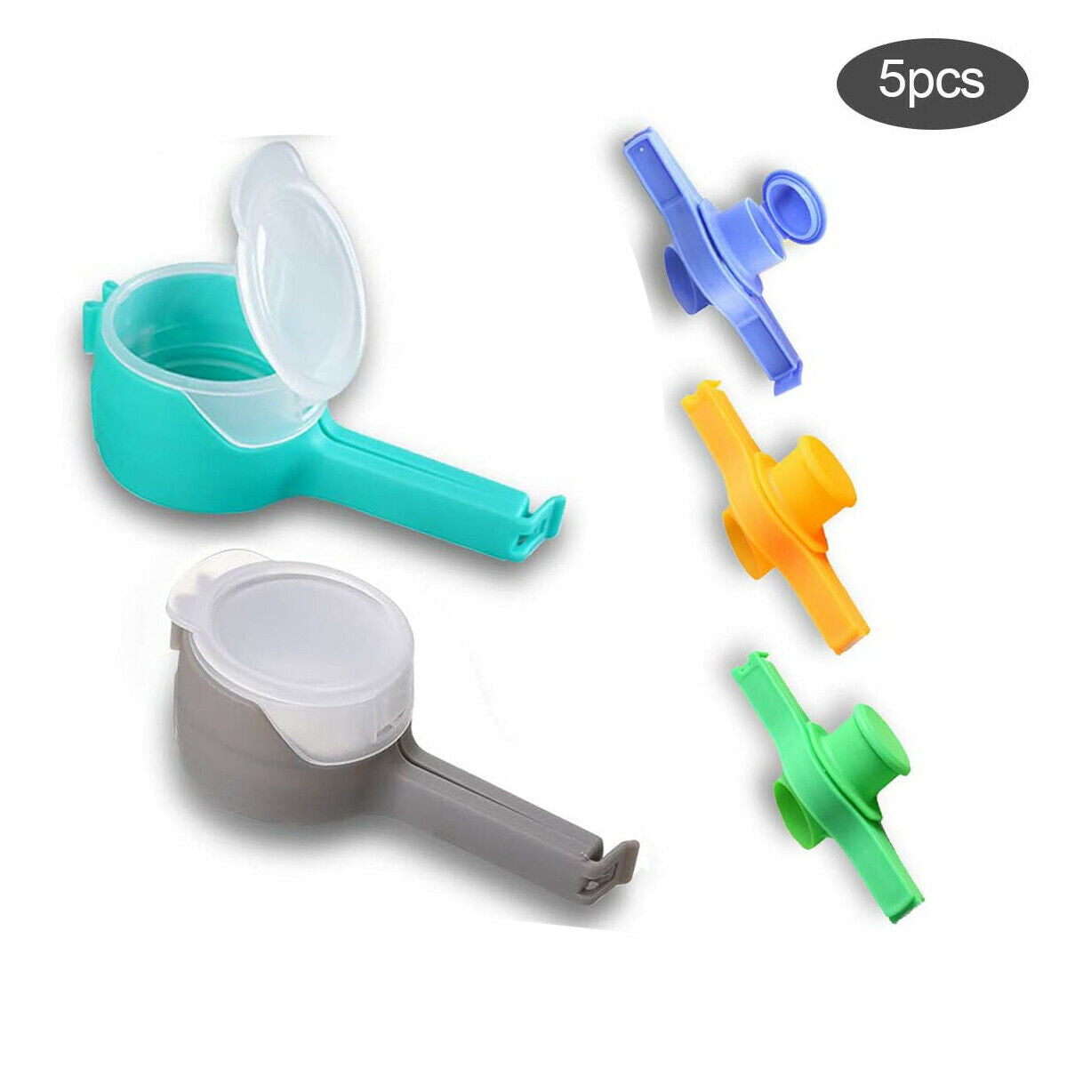 5PACK Kitchen Food Storage Sealing Bag Clips Snack Pour Sealer Clamps Crafts Kit