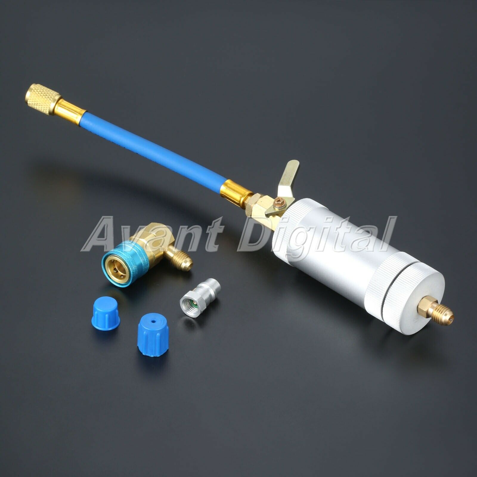 1/4" Car Auto A/C AC Oil&Dye Injector 2 OZ Injection Tool Filler R134A R12 R22