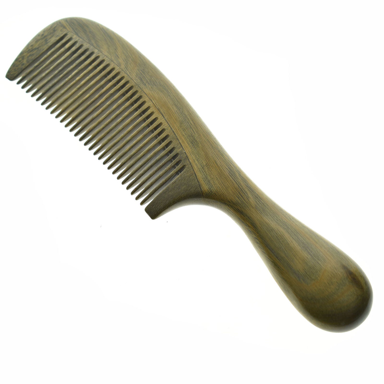Green Sandalwood Peach Wood Anti Static Pocket Hair Beard Handmade Comb