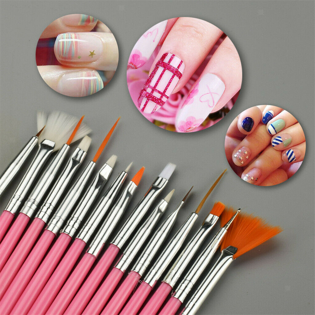 DIY Acrylic UV Gel Nail Extension Kit Nail Forms Brushes Manicure Set Orange